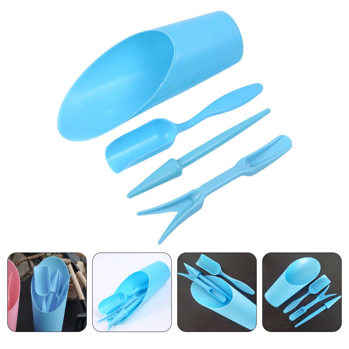 Gardening Tools Spade - 4 개/대, 플라스틱 내구성 양동이 삽