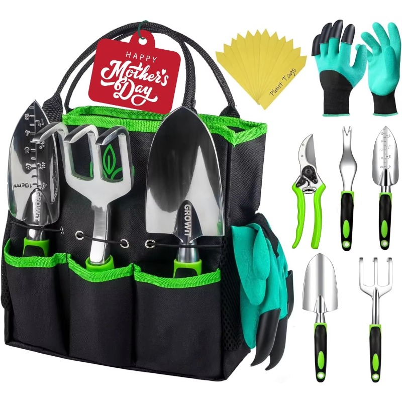 Gardening Hand Tools Yard - 9종 인체공학적 정원 도구 세트, 전정가위,