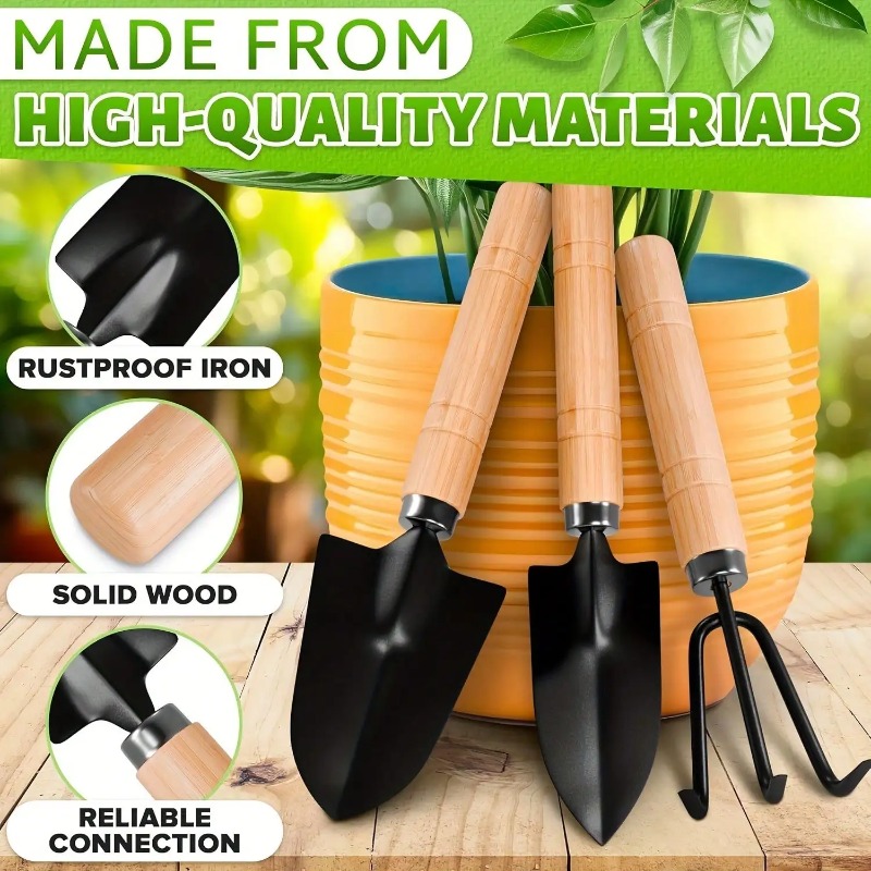 Gardening Tools Spade - 3PC/1Set 미니 원예 도구 세트 손잡이가
