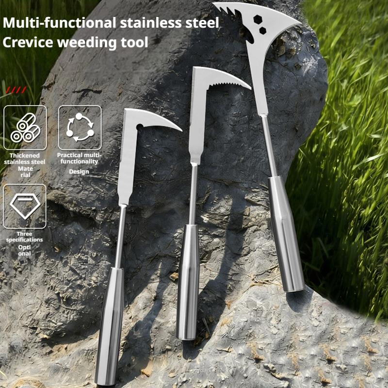 Gardening Tools To Remove Weeds - L자형 스테인리스 스틸 틈새 제초 도구