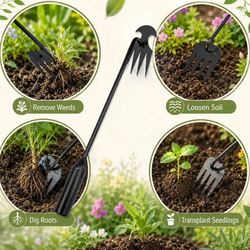 2 in 1 정원용 갈퀴 수동 종자 풀뿌리 제거 도구  - Gardening Tools Spade 리뷰 및 가격