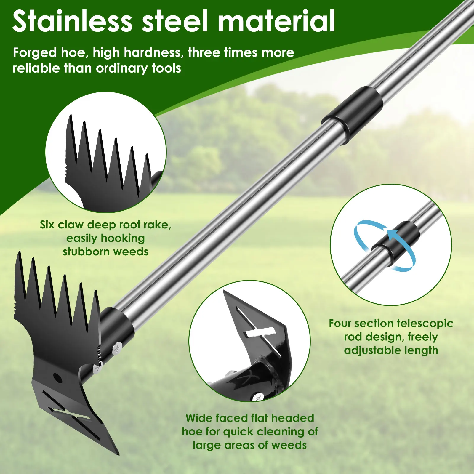 정원 초가지붕 갈퀴 스테인리스 정원 잡초 제거 도구 죽 - Gardening Tools To Remove Weeds 리뷰 및 가격
