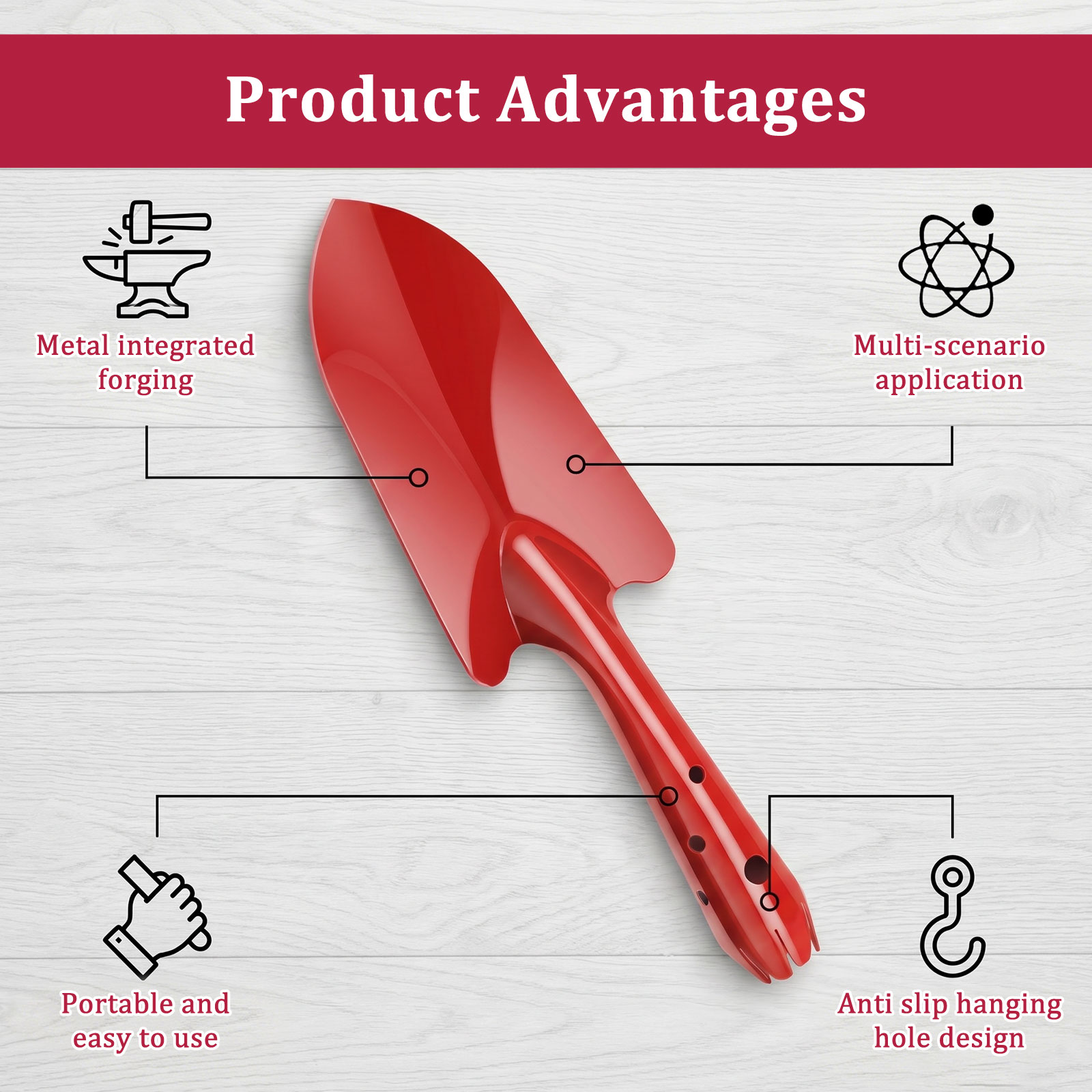 정원용 삽 녹 방지 금속 정원용 손삽 작은 원예 도구  - Gardening Tools Spade 리뷰 및 가격