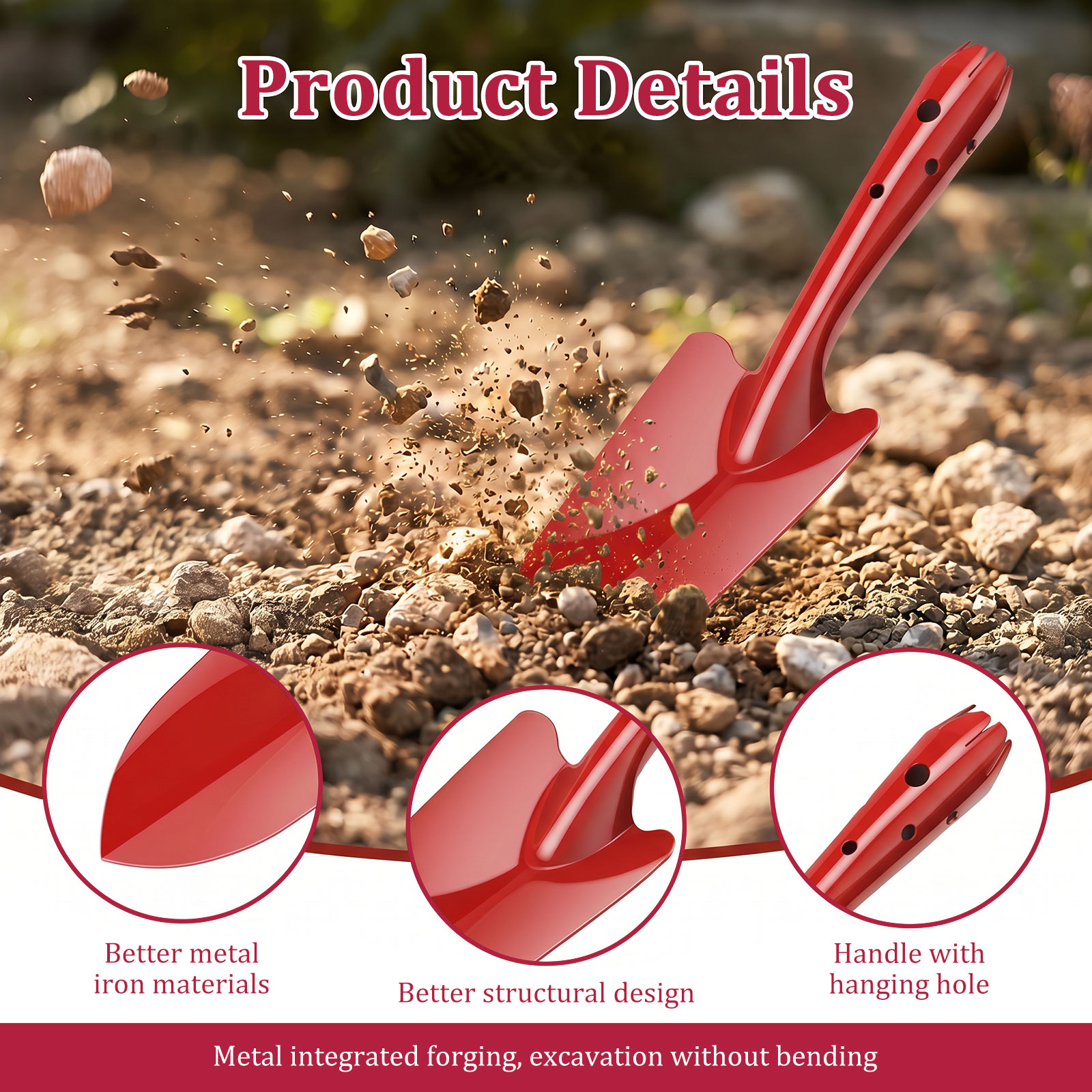 정원용 삽 녹 방지 금속 정원용 손삽 작은 원예 도구  - Gardening Tools Spade 리뷰 및 가격
