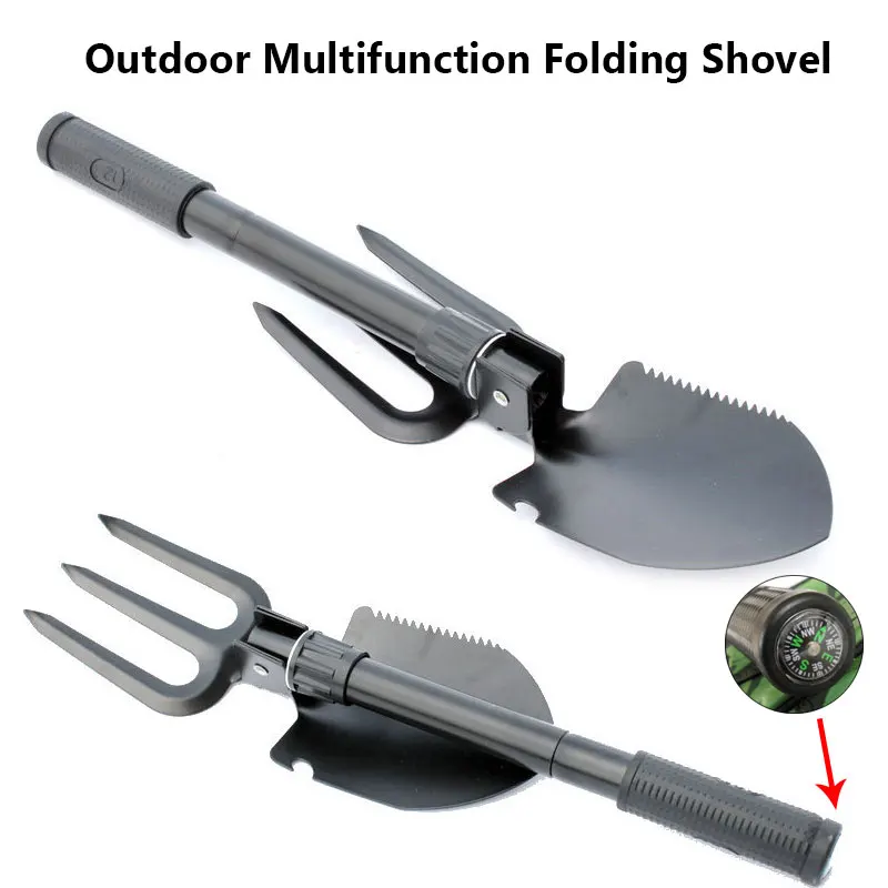 휴대용 다기능 접이식 삽, 스테인리스강 서바이벌 스페이 - Gardening Tools Spade 리뷰 및 가격