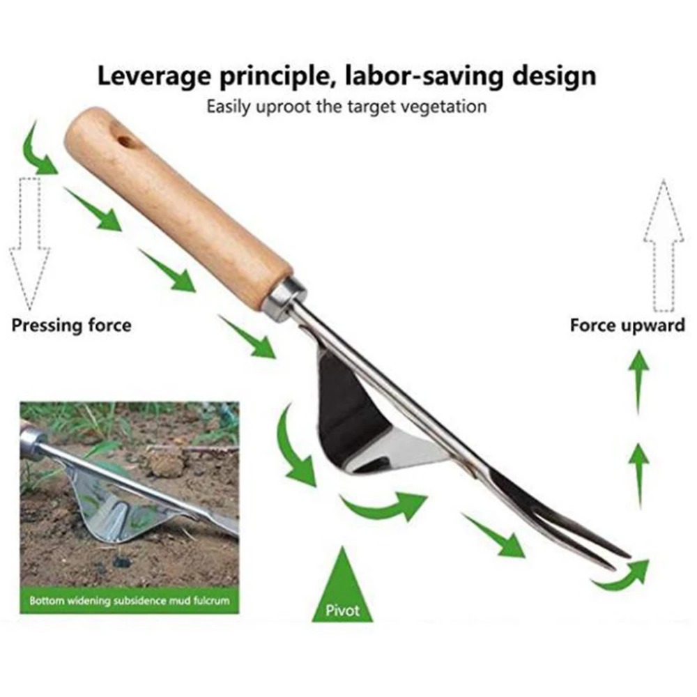 목재 손잡이 스테인레스 스틸 정원 잡초 제거 커터 풀러 - Gardening Tools To Remove Weeds 리뷰 및 가격