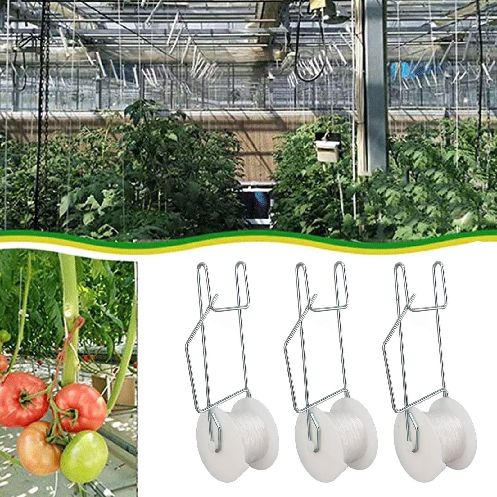 토마토 지지대 고리 6-50개, 15m 끈이 포함된 트 - Gardening Tools Essential 리뷰 및 가격