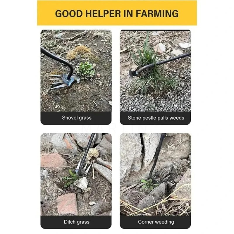4개의 톱니가 있는 망간강 제초기(손잡이 포함) 다기능 - Gardening Hand Tools Yard 리뷰 및 가격